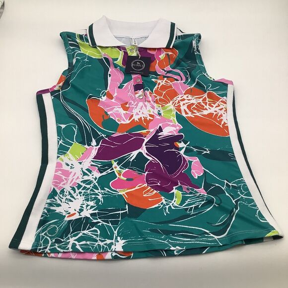 The Bubble Womens Becca Polo‎ Tank Top Size Medium NWT - Picture 1 of 9
